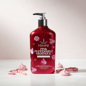 Hempz Pink Peppermint Meringue Body Moisturizer 17 oz Holiday Lotion Vegan